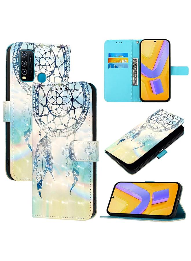 إيروريكس جراب لهاتف vivo Y30 4G Global ثلاثي الأبعاد، جراب جلدي أفقي قابل للطي - Image 1