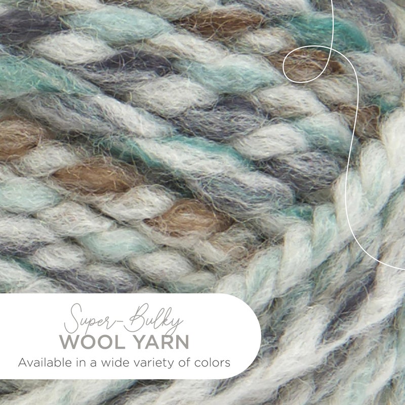 Lion Brand Yarn Wool-Ease Thick & Quick Yarn, Soft and Bulky Yarn for Knitting, Crocheting, and Crafting, 1 Skein, Seaglass - Image 2