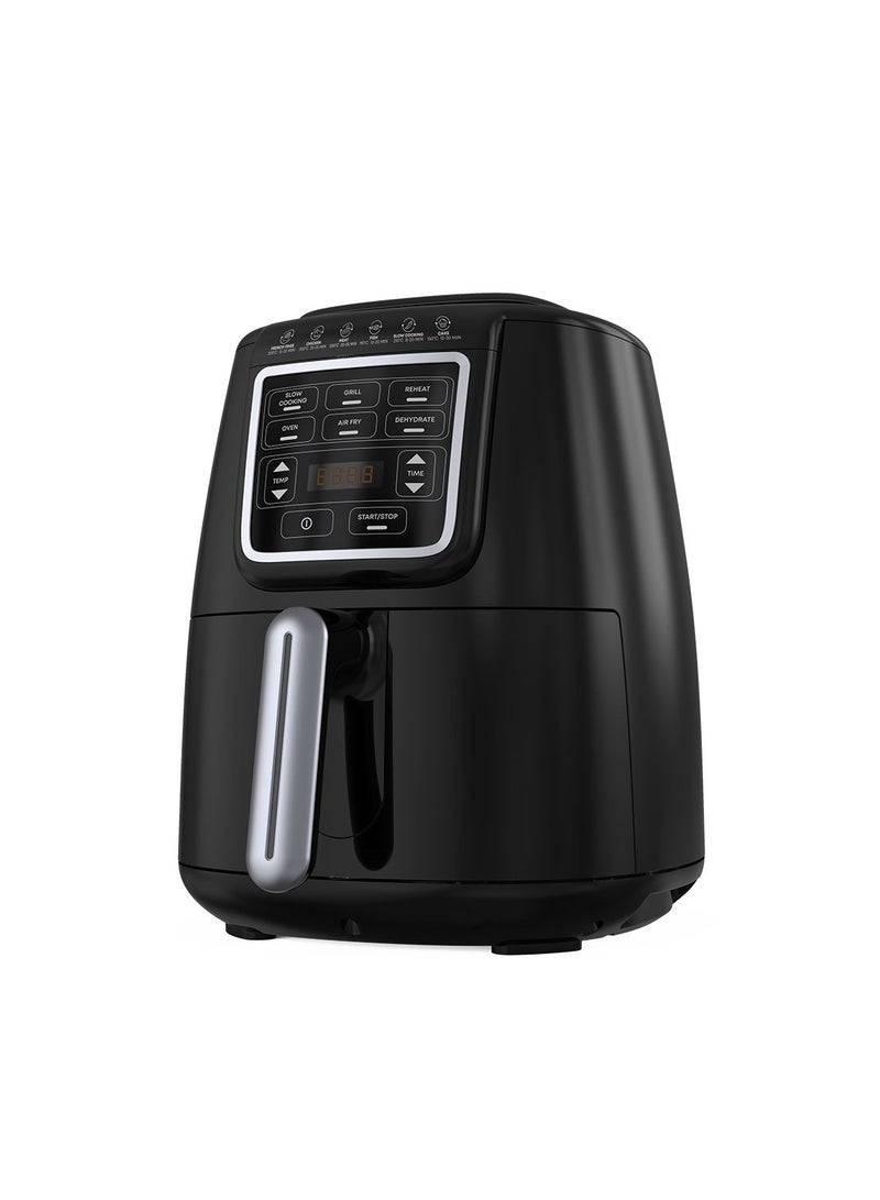 TORNADO Air Fryer 4 Liter 1550 Watt LED Touch Display Black × Silver with 6 Quick Preset Menus – Multi-Functional (Air Fry, Grill, Reheat, Yoghurt, Dehydrate, Slow Cook) Made in Turkey THF-1554D-XL-BS - Image 2