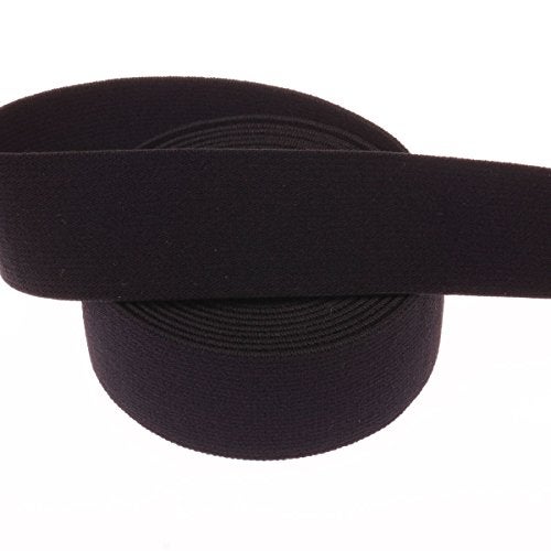 Cotowin 1 1/4 inch Black Plush Elastic,Soft Comfortable Sewing Elastic - 3 Yards - Image 2