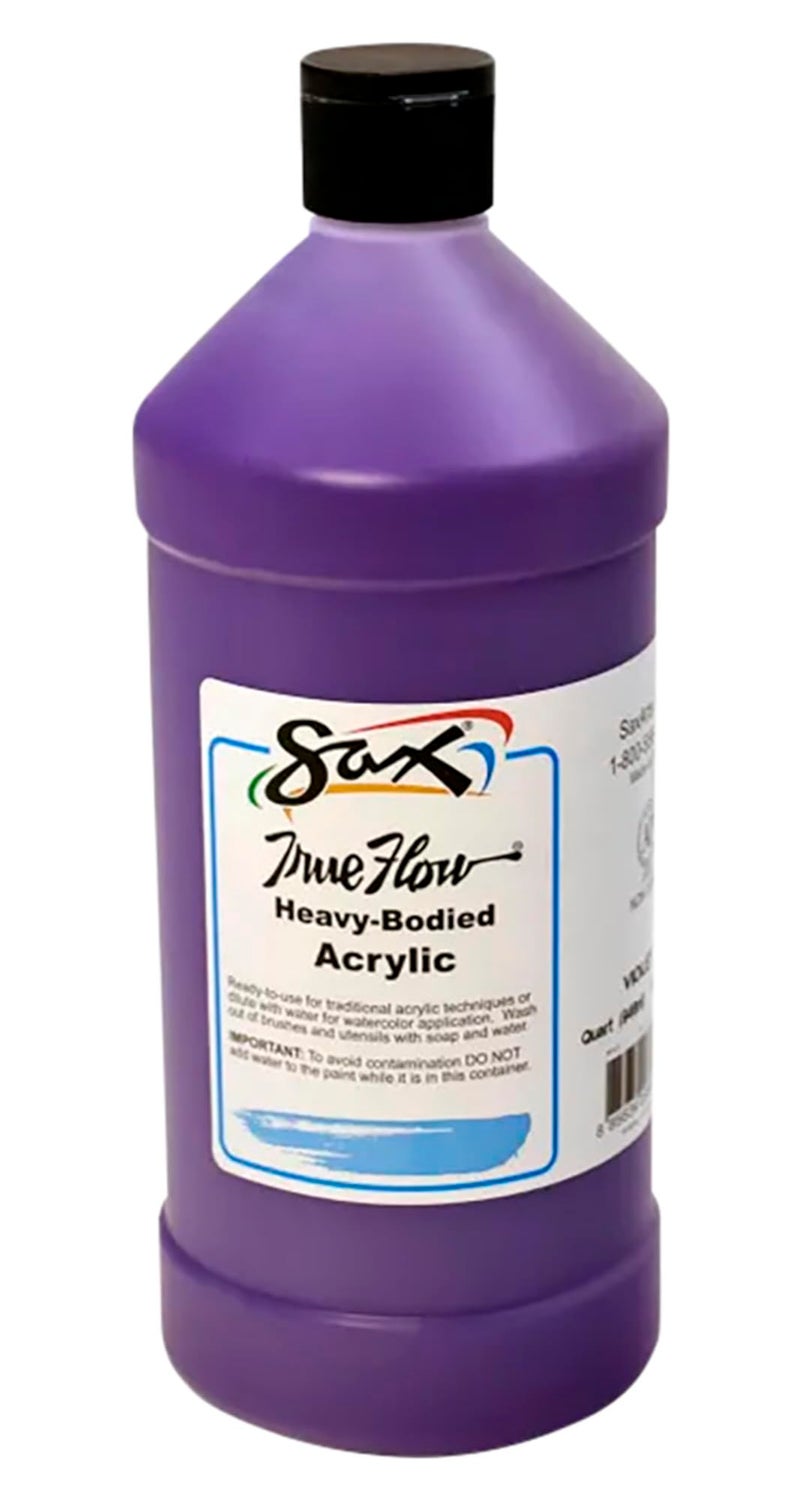 Sax Heavy Body Acrylic Paint for School and Arts and Crafts Use Violet 1 Quart