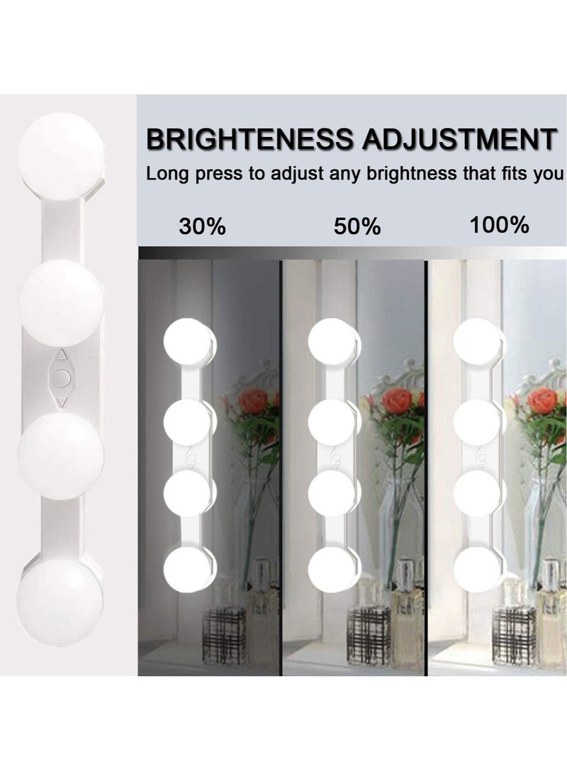 ELTRAZONE Portable LED Makeup Lights,Cordless Rechargeable Professional LED Vanity Mirror Light with 4 LED Bulbs,Simulated Daylight for Bathroom Makeup Dressing Table Lights,LED Mirror Lights,Dresser Lights - Image 1