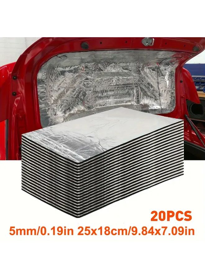 Universal Car Soundproofing Pads 20 Pieces 9.84x7.09 Inch Heat Insulation Sponge Rubber - Image 1