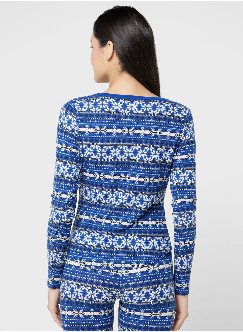 La Senza - Printed  Pyjama Top - Image 1