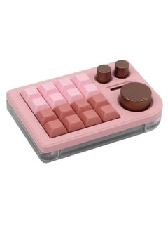Generic Triple Knob Macro Pad, Programmable Designer Mini Keyboard, One Handed Macro Mechanical Keyboard Portable Keyboard For Gaming Design Software Drawing, (1pc, Pink)  - Image 3