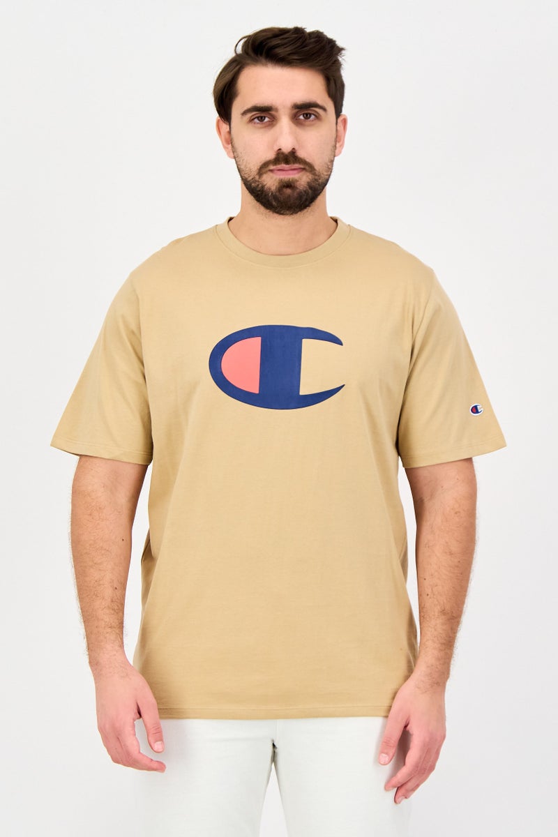 Champion Men Sportswear Fit Short Sleeve Outdoor T-Shirt, Tan - Image 1