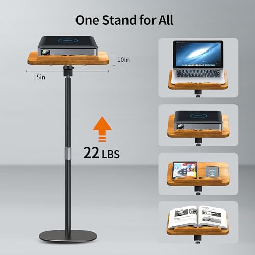 NAMON 2-in-1 Dual-use Floor & Desktop Book Stand, 100% Solid Wood, Height Adjustable from 16.5" to 51", Floor Reading Stand with Page Clip for Cookbooks, Sheet Music (Small - No Wheel - No T Tube) - Image 3