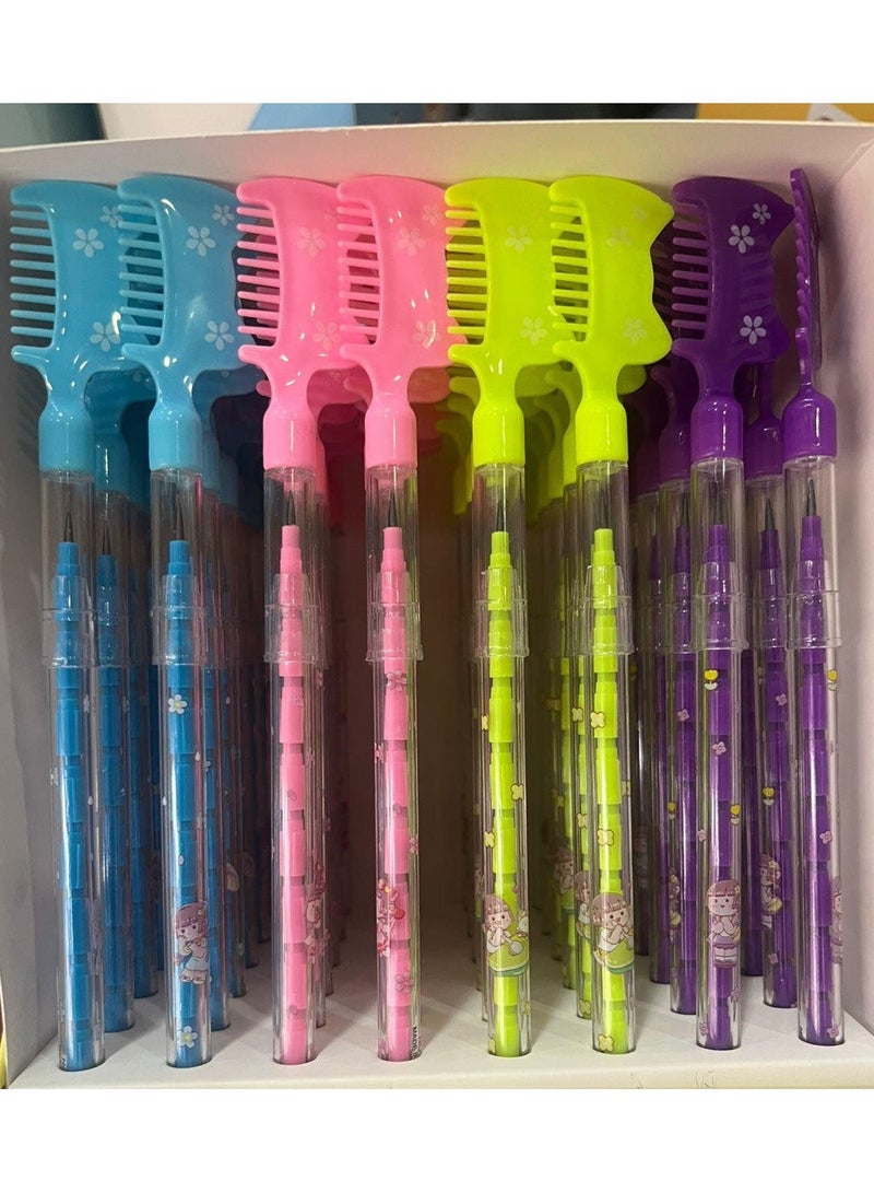 Pencils: 11-piece pencil, comb, and lead holder. Stand: 10 pencils. - Image 1