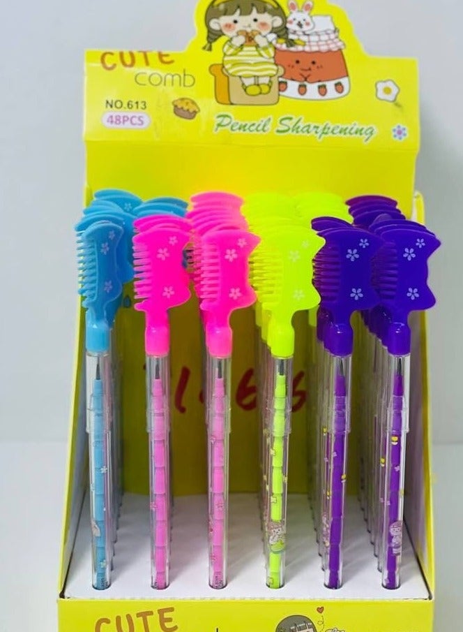 Pencils: 11-piece pencil, comb, and lead holder. Stand: 10 pencils. - Image 2