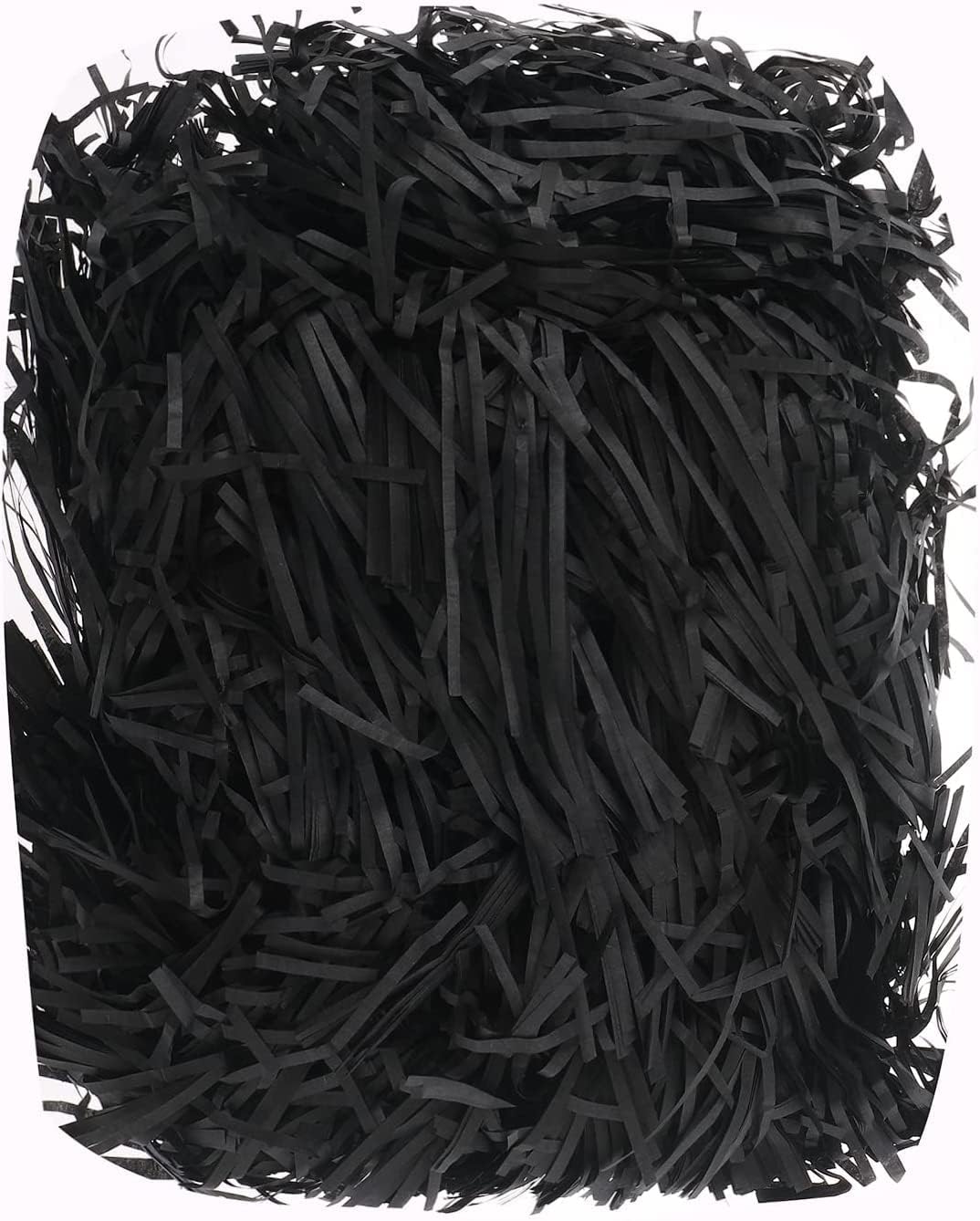 Red Dot Gift REDDOTGIFT® 5-Pack 100 gram Raffia Shreds Strands Eco-friendly Shredded Crinkle Confetti Crinkle Cut Paper Filling Shredded Paper for Hamper Gift Box Filling (Black)