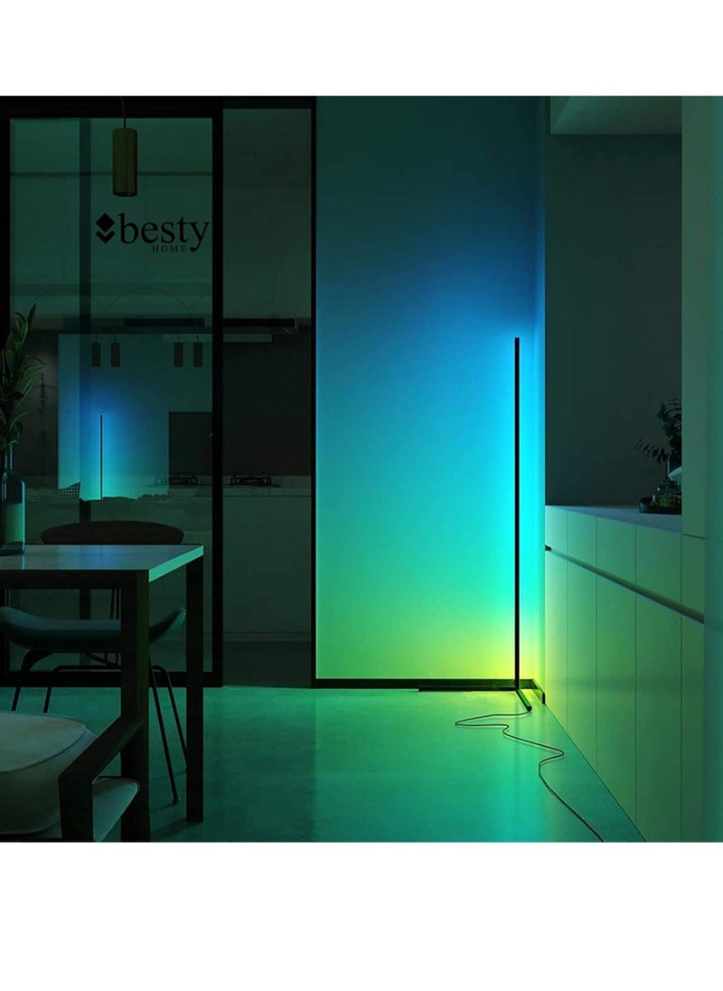 Generic - Corner Floor Lamp Smart RGB Adjustable Brightness, Color Changing LED Minimalist Nordic Floor Lamp App Control Alexa, Light for Living Room Decor, for Party - Image 1