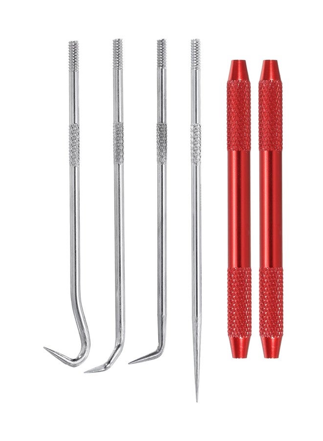 PATIKIL Hook and Pick Tool Set, Straight 90 Degree Tip 45 Degree Tip Full Hook Double Pointed Scriber for Removing Precision Oil Seal Gasket - Image 3