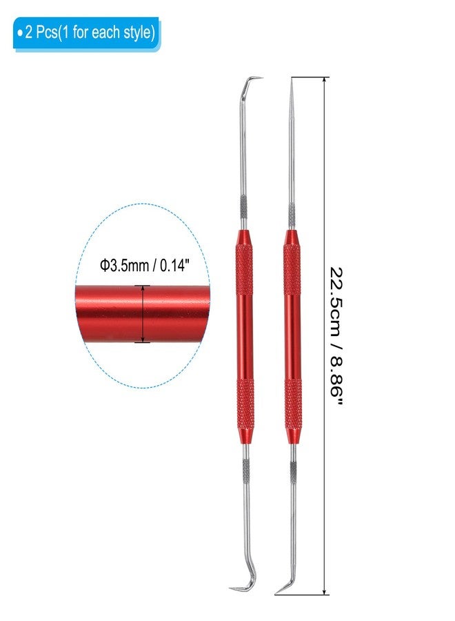 PATIKIL Hook and Pick Tool Set, Straight 90 Degree Tip 45 Degree Tip Full Hook Double Pointed Scriber for Removing Precision Oil Seal Gasket - Image 2