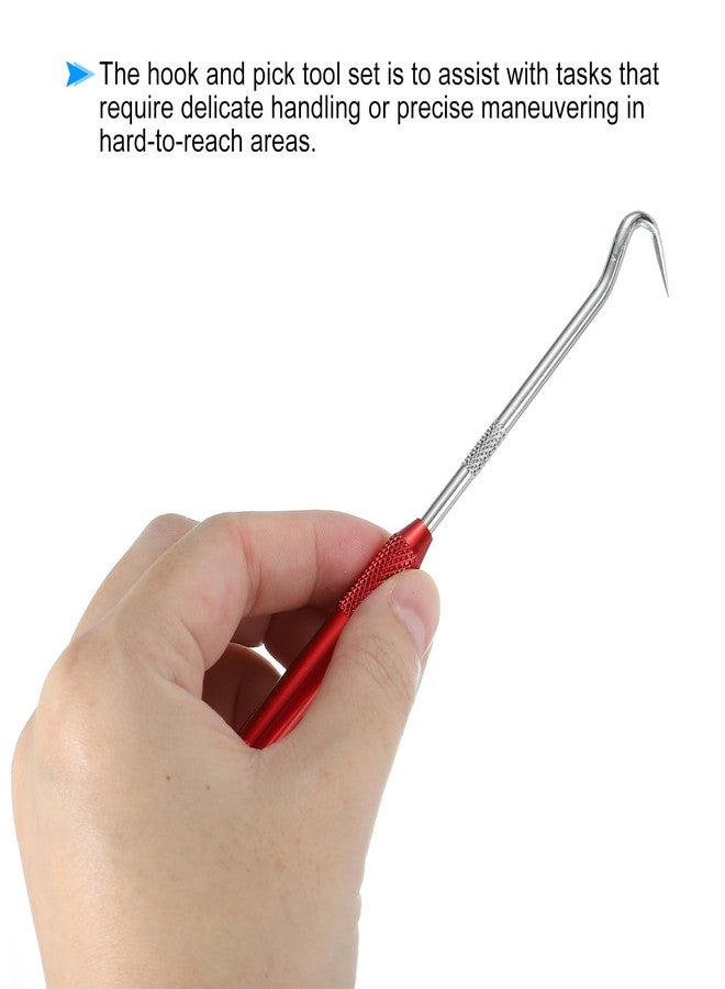 PATIKIL Hook and Pick Tool Set, Straight 90 Degree Tip 45 Degree Tip Full Hook Double Pointed Scriber for Removing Precision Oil Seal Gasket - Image 4