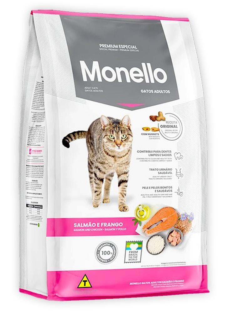 MONELLO Salmon And Chicken Adult Cat Food - 1 KG - Image 1