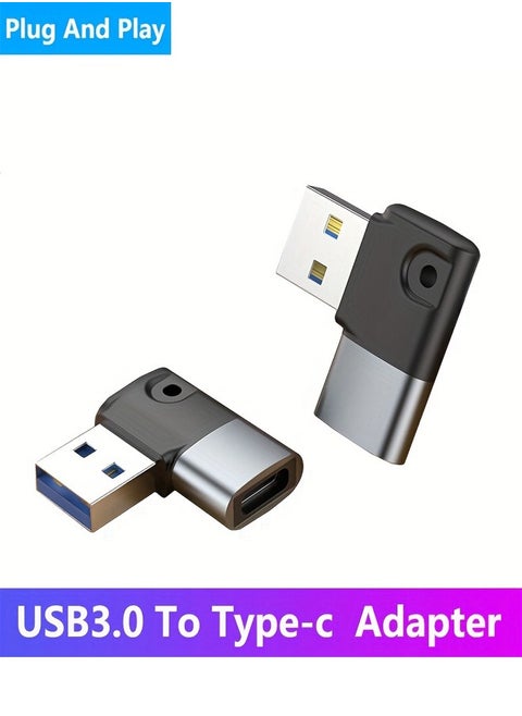 USB 3.0 To Type C Adapter Buckle Type 90 Degree Elbow USB3.0 Type-C Adapter Suitable For Tablet Computers Hard Drives USB Mice