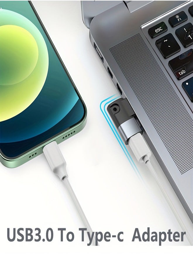 USB 3.0 To Type C Adapter Buckle Type 90 Degree Elbow USB3.0 Type-C Adapter Suitable For Tablet Computers Hard Drives USB Mice