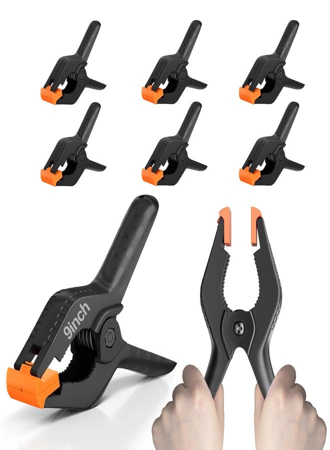 EMART 6 Pack Heavy Duty Muslin Spring Clamps, 9 inch Photo Booth Backdrop Clips for Photography Studio - Image 1