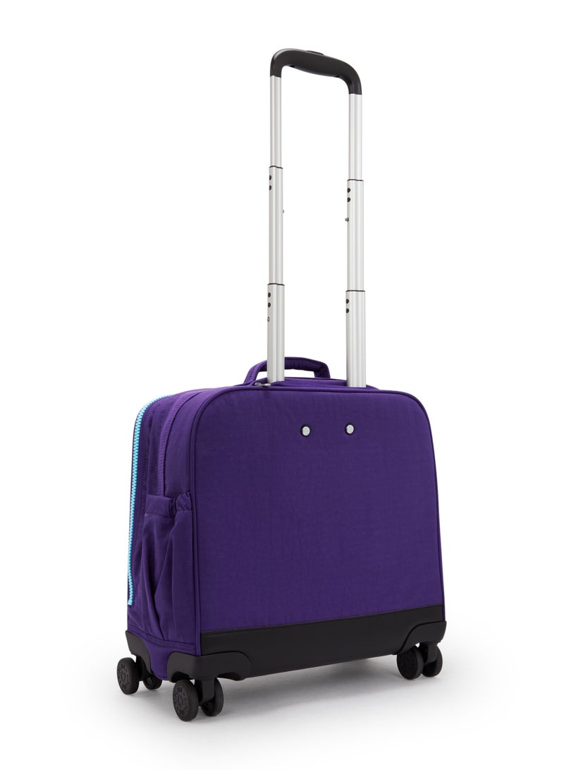 kipling New Storia Kids' 4-Wheeled School Bag with Laptop Compartment VIP Purple - Image 2
