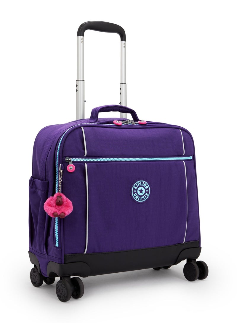 kipling New Storia Kids' 4-Wheeled School Bag with Laptop Compartment VIP Purple - Image 5