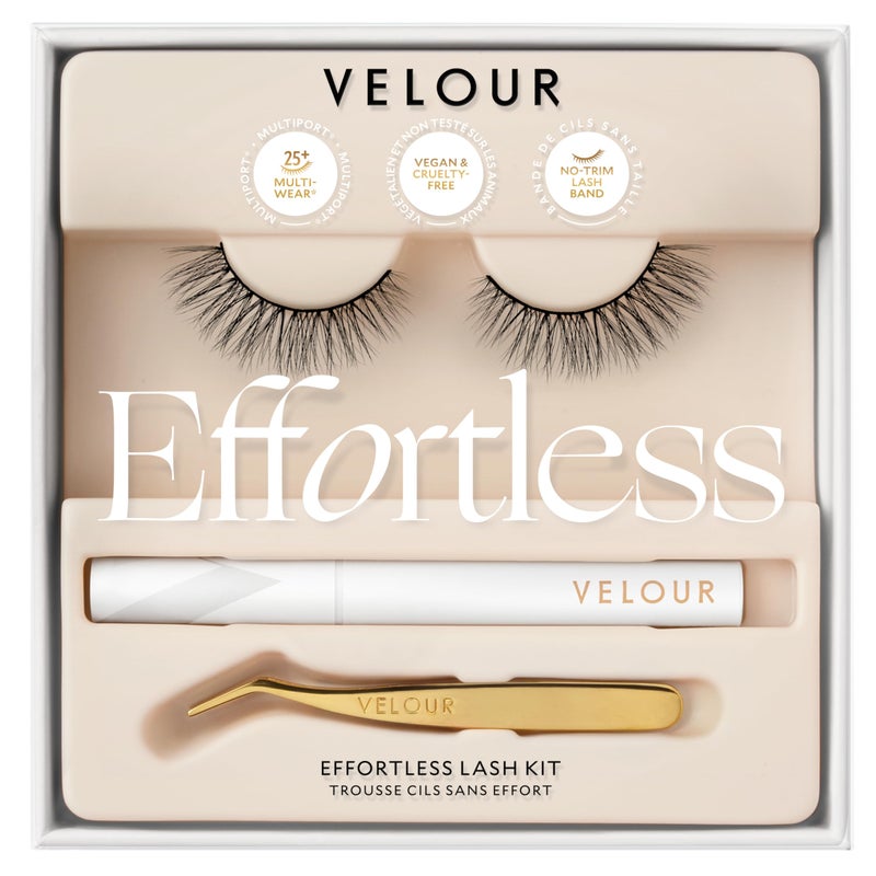 Velour Effortless Lash Kit False Lashes Lash Applicator Eyelash Glue Reusable 25 Times NaturalLooking False Eyelashes Fluffy Lightweight No Trim Lashes Fake Lashes for All Eye Shapes - Image 2