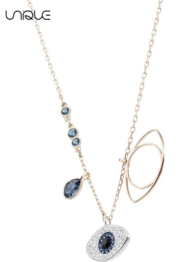 Unique Necklaces - Crystal Eye Necklaces - Rose Gold Necklaces - Fashion Simplicity - Gifts for Women - Image 3