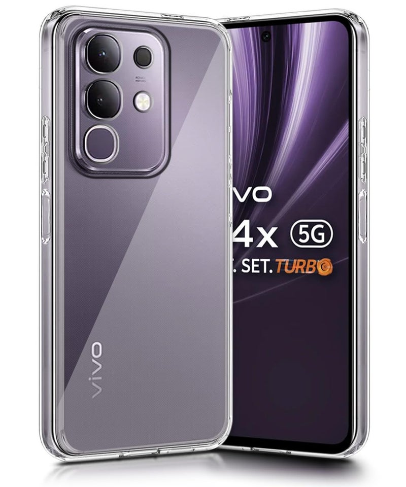 WOW IMAGINE Transparent Back Cover Case for Vivo T4x 5G | iQoo Z10x 5G | Vivo Y31 Pro 5G Raised Bumps for Full Device & Camera Protection Shockproof TPU Silicone Back Case Mobile Cover – Transparent - Image 2