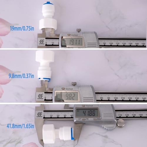 Jiuwu 1/2"Female to 3/8"O.D Quick Connect,5 Pack Hose Adapter Plastic Female 1/2" to 3/8" Tube Quick Connector Fitting for Ro Water Valve/Hose - Image 2