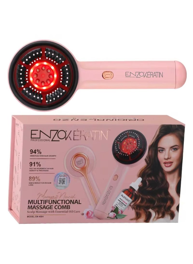 ENZO Professional EN‑4004 Scalp Head Massager Comb – Electric Hair & Head Massager for Stress Relief, Hair Growth, Dandruff & Scalp Stimulation -... - Image 1