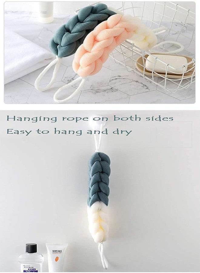 SUNBIRD :- 2Pcs Long Stretch Back Sponge with Rope Handles Back Scrubber Bath Shower Mesh Sponge Exfoliating Body Scrub - Image 4