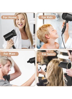 General Travel Hair Dryer with Diffuser & Concentrator, Powerful Ion Hair Dryer Fast Drying Low Noise Hair Dryer for Curly Hair, 2 Speed Women Men Home Salon Professional Hairstyle Gifts  - Image 5