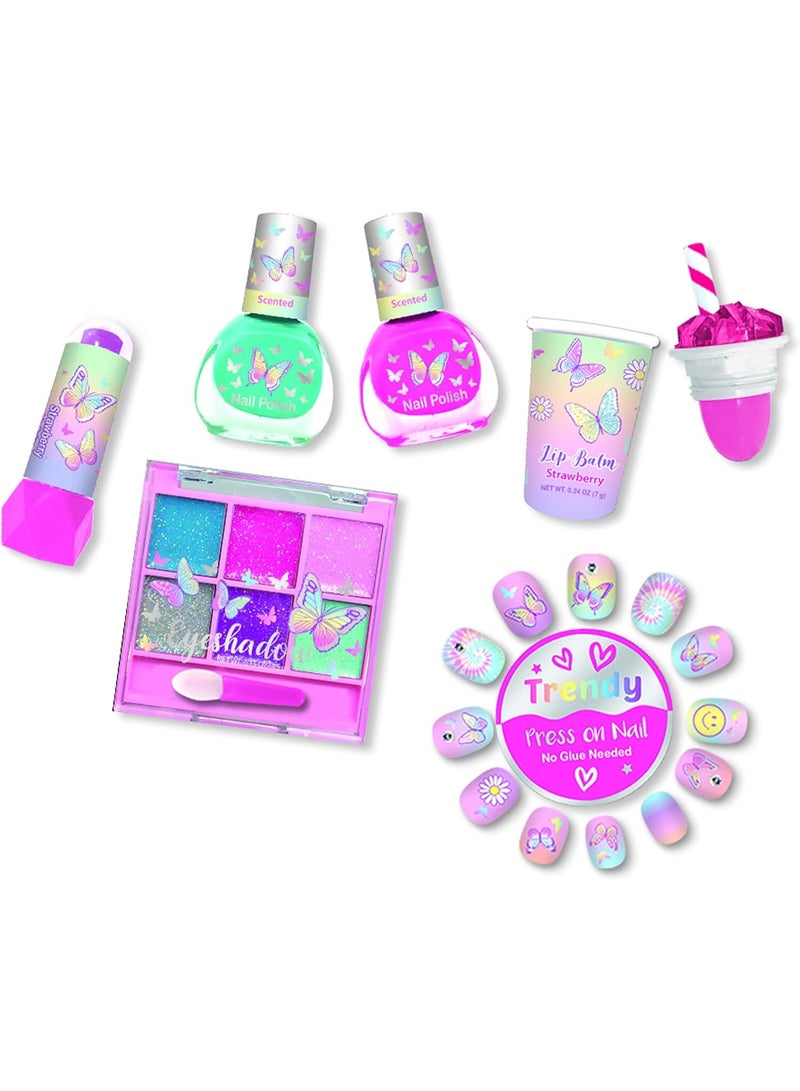 Hot Focus Tye Die Butterfly Carryall Cosmetic Set - Image 2