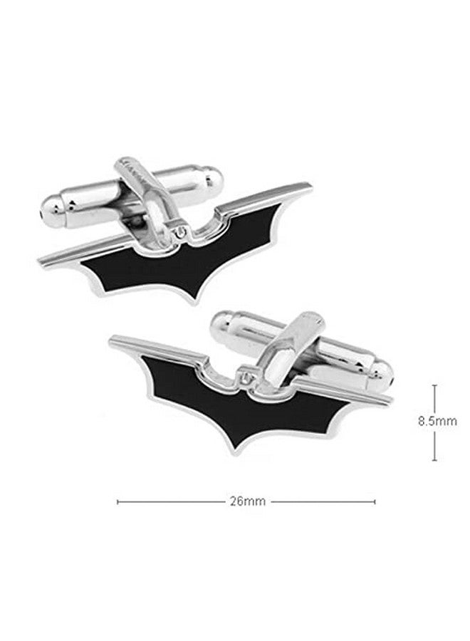 IGAME Bat Cuff Links Black Color Movie Superheroes Design Cufflinks With Gift Box - Image 3