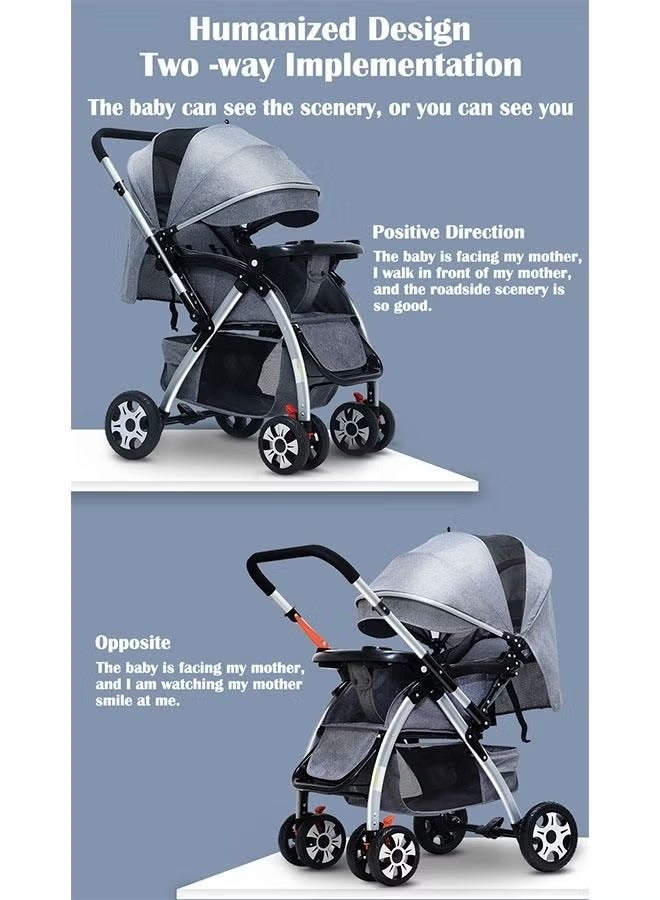 أوريتي عربة الأطفال خفيفة الوزن مع مظلة ممتدة سهلة يد واحدة طي ونظام قفل للأطفال حديثي الولادة إلى 3 سنوات من العمر - Image 2
