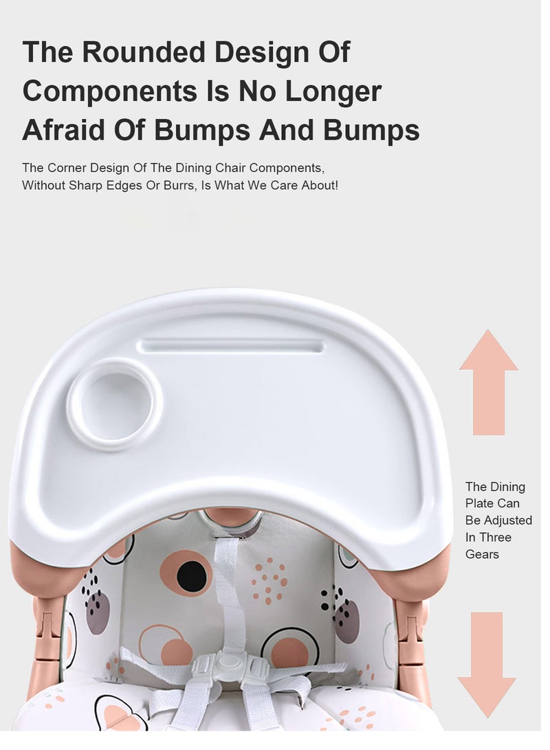 MaBaby Baby and Children's Dining Chair with Multifunctional Folding Function - Image 2