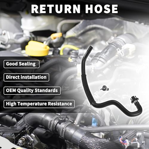 TUCKBOLD Return Hose for Ford Transit High Sealing NoCV618K012AA Engine Coolant Overflow Hose Black 1 Pcs - Image 3