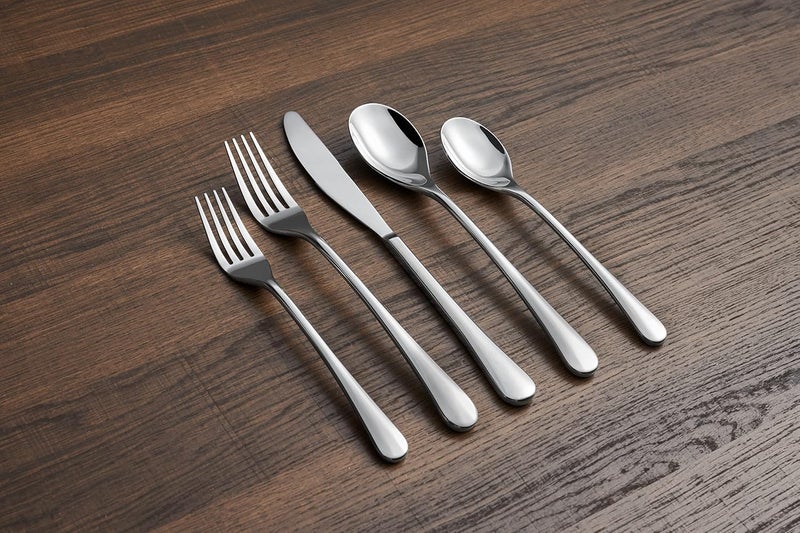 Cambridge Silversmiths Xyla Mirror 20Piece Flatware Set Service for 4 - Image 2