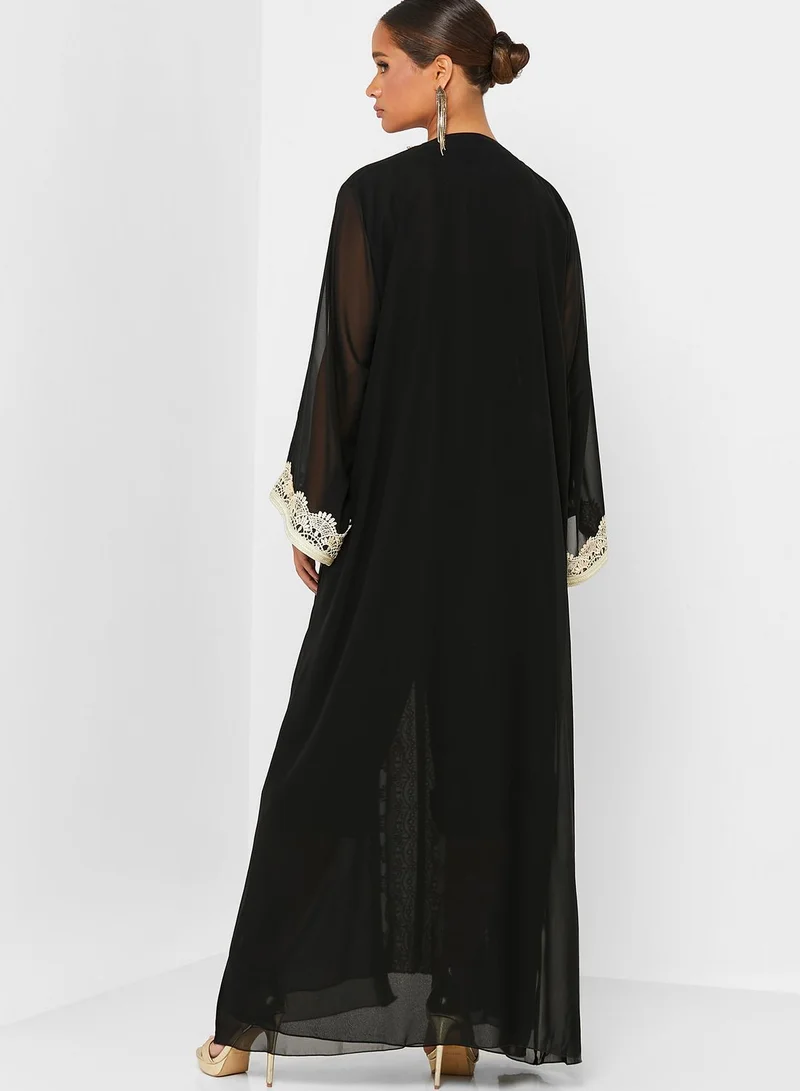 Khizana Embroidered Morroccan Dress With Sheila