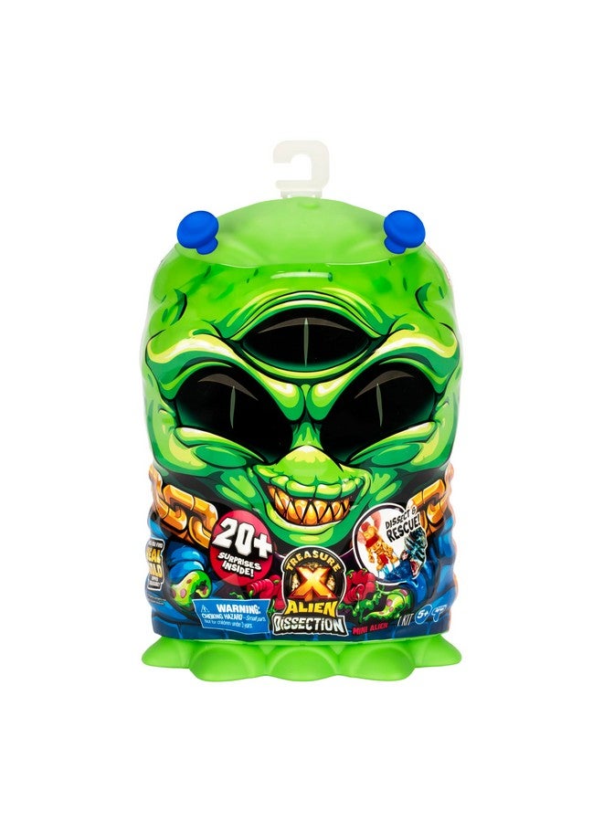 TREASURE X Mini Alien Dissection, Dissect The 8"" (20cm) Mini Alien to Reveal 20 + Surprises Hidden Within! 3 Different Mini Aliens to Collect and Dissect - Image 1