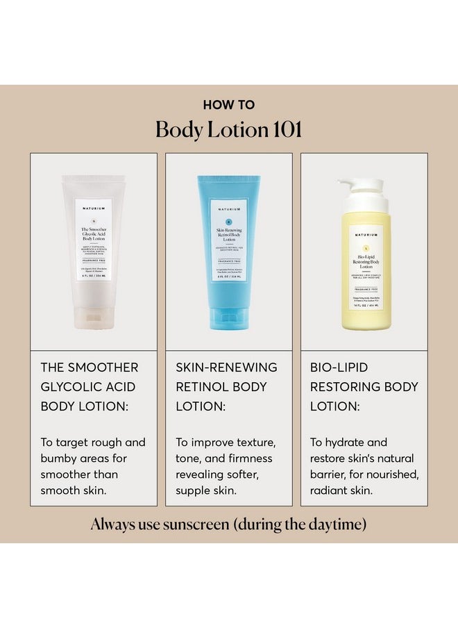NATURIUM - Naturium The Smoother Glycolic Acid Body Lotion, Resurfacing & Exfoliating Treatment, with 10% Glycolic Acid, 8 oz - Image 1