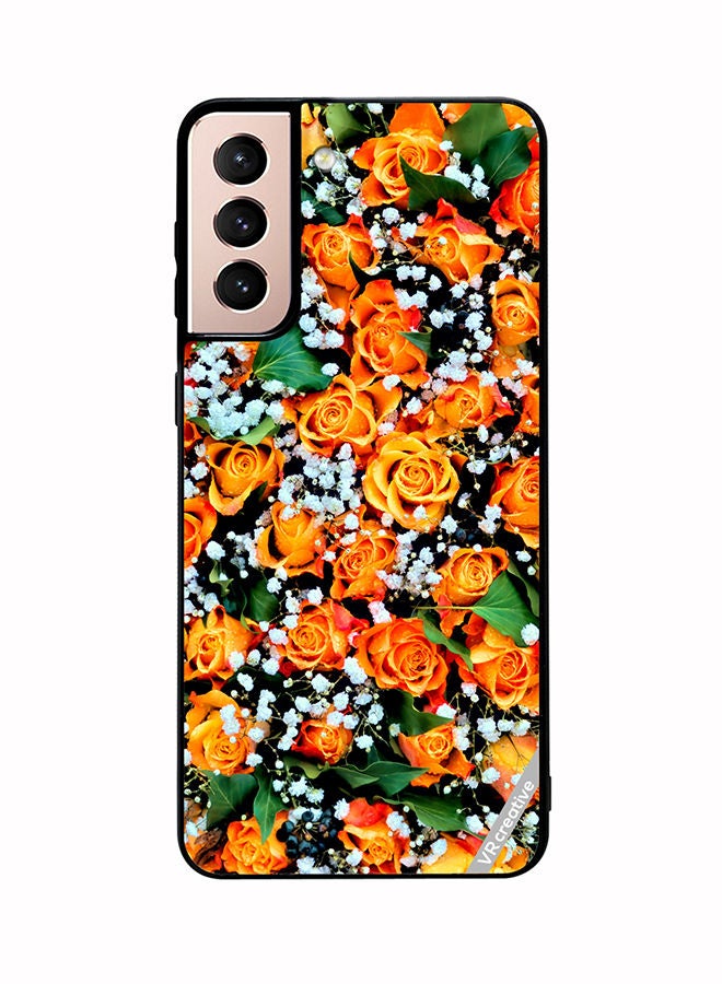 VR CREATIVE Protective Case Cover For Samsung Galaxy S21 Plus 5G Real Flower Design Multicolour - Image 1