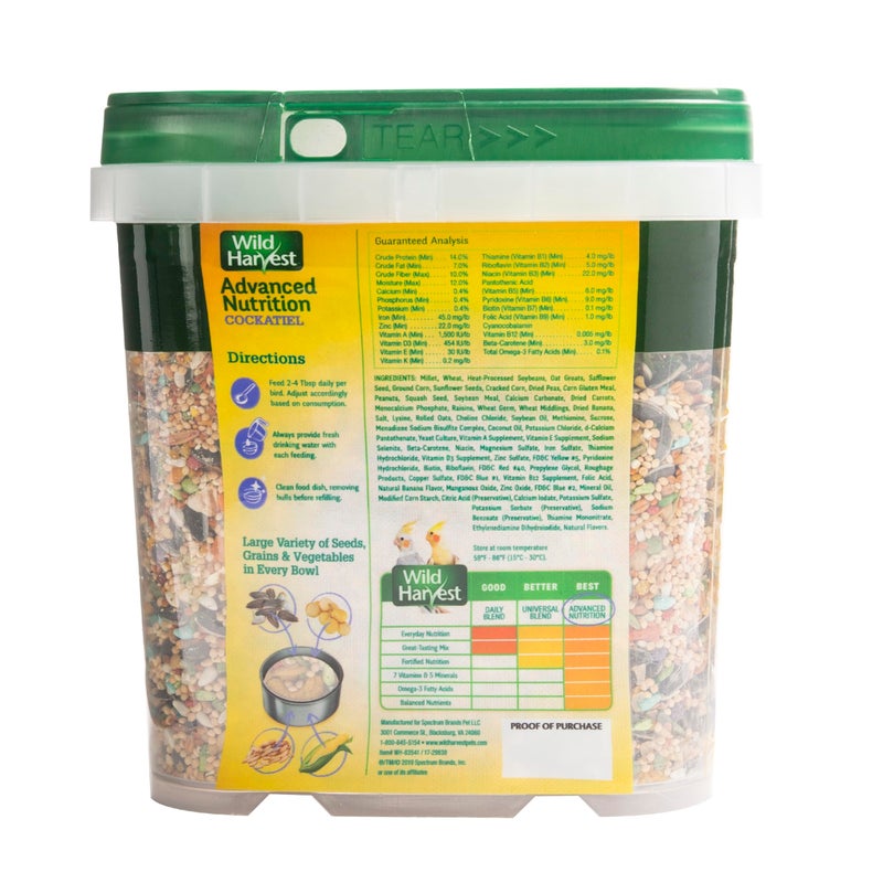 Wild Harvest WH-83541 Wild Harvest Advanced Nutrition Diet for Cockatiels, 4.5-Pound - Image 2