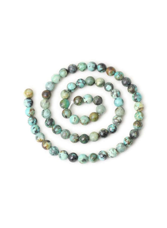 CHEAVIAN 60PCS 6mm Natural African Turquoise Stone Gemstone Round Loose Beads for Jewelry Making DIY Bracelet Necklace Materials 1 Strand 15" - Image 2