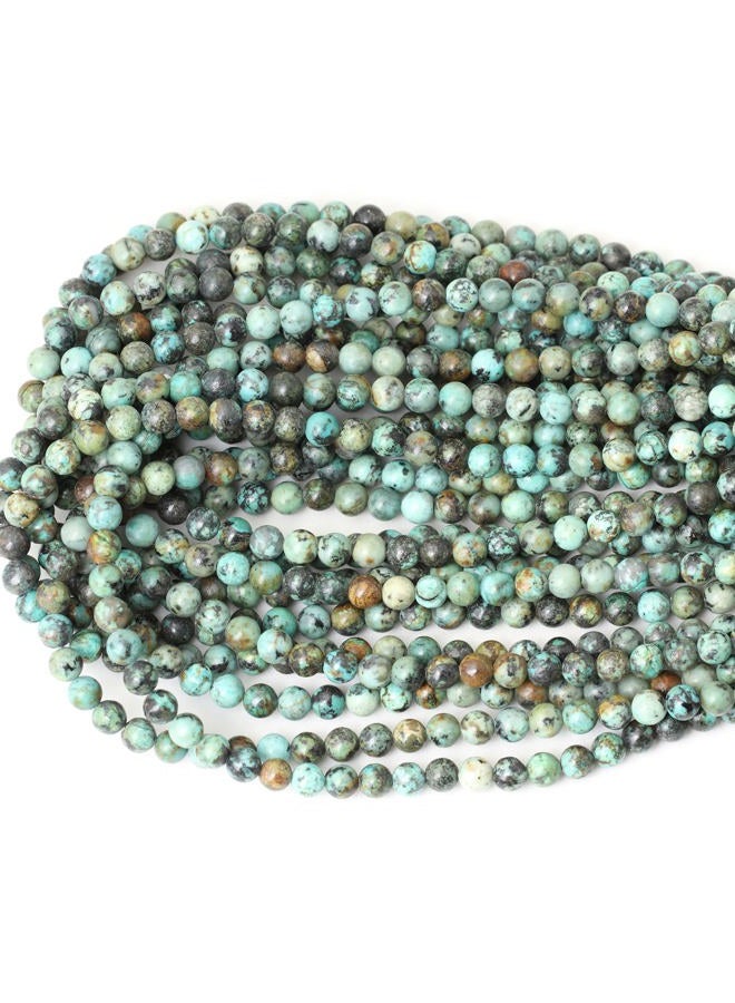 CHEAVIAN 60PCS 6mm Natural African Turquoise Stone Gemstone Round Loose Beads for Jewelry Making DIY Bracelet Necklace Materials 1 Strand 15" - Image 3