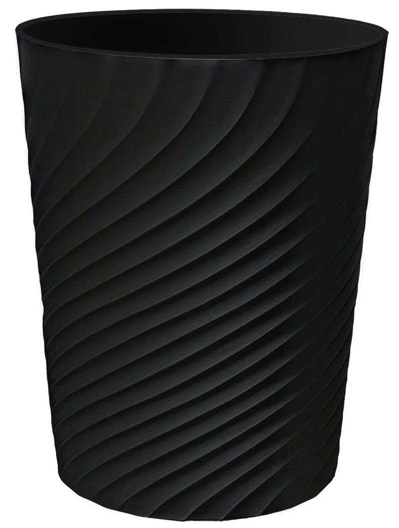 DAJITRE 1.8 Gallon Small Trash Can Wastebasket Recycling Bin Slim Profile for Compact Spaces Bathroom, Office, Bedroom, Kitchen (1.8 Gallon, Black) - Image 1