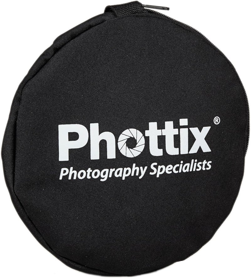 Phottix 5-in-1 Premium Reflector with Handles, Black, 107 cm - Image 1