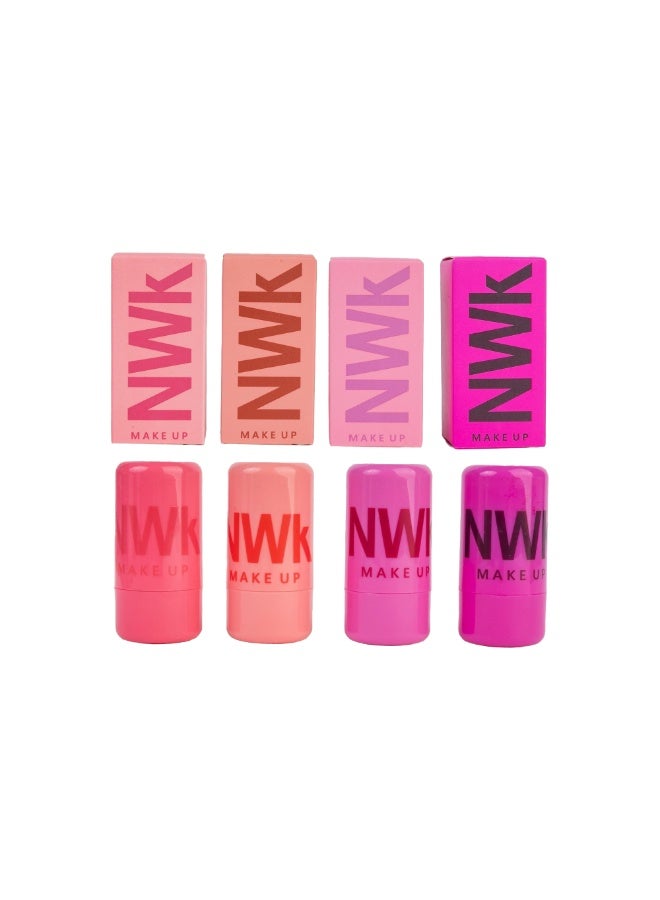 NWK PROFESSIONAL Makeup STICK BLUSH, Lip and Cheek Stain, Watercolour Finish, 4 CUTE Colors - Image 4