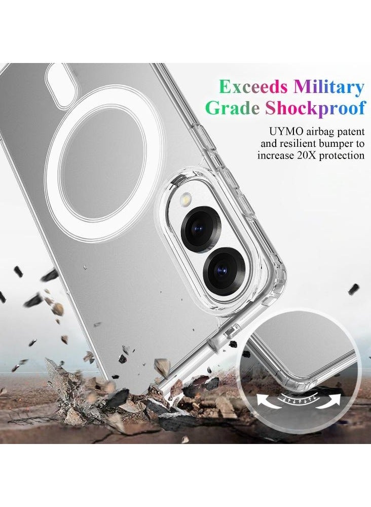 إينيكس غطاء مغناطيسي شفاف لهاتف سامسونج جالاكسي إس ٢٥ إيدج | متوافق مع نظام الأمان المغناطيسي | غطاء خلفي صلب شفاف | إطار سيليكون مقاوم للصدمات | غطاء شفاف رفيع لهاتف سامسونج جالاكسي إس ٢٥ إيدج - Image 4