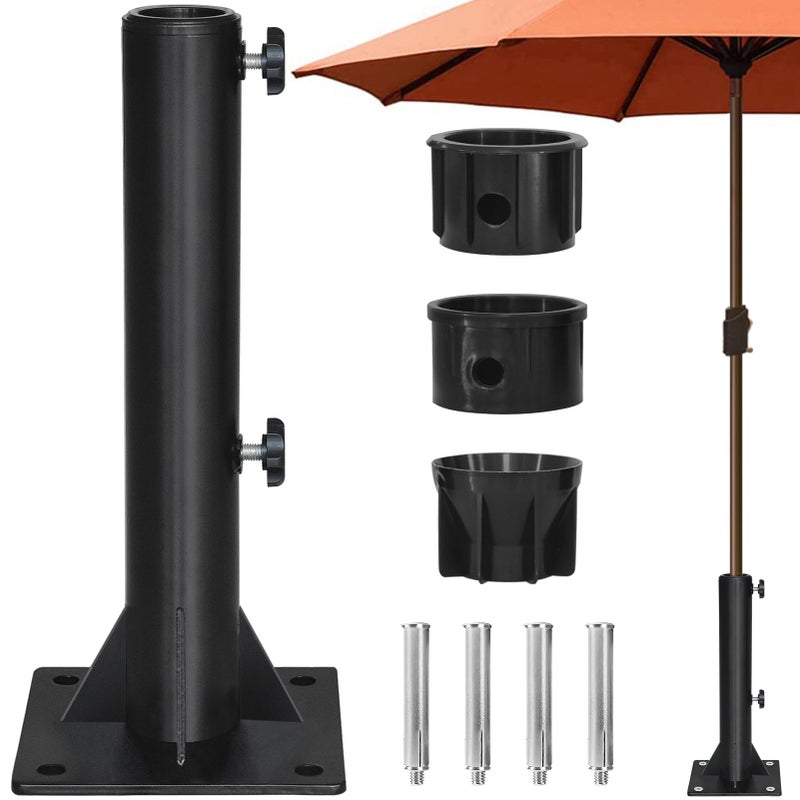 EliteShade USA Patio Umbrella Stand for Î¦1.5''-Î¦1.9'' Pole, Heavy Duty Umbrella Base Stand Deck Mount Umbrella Holder - Image 1