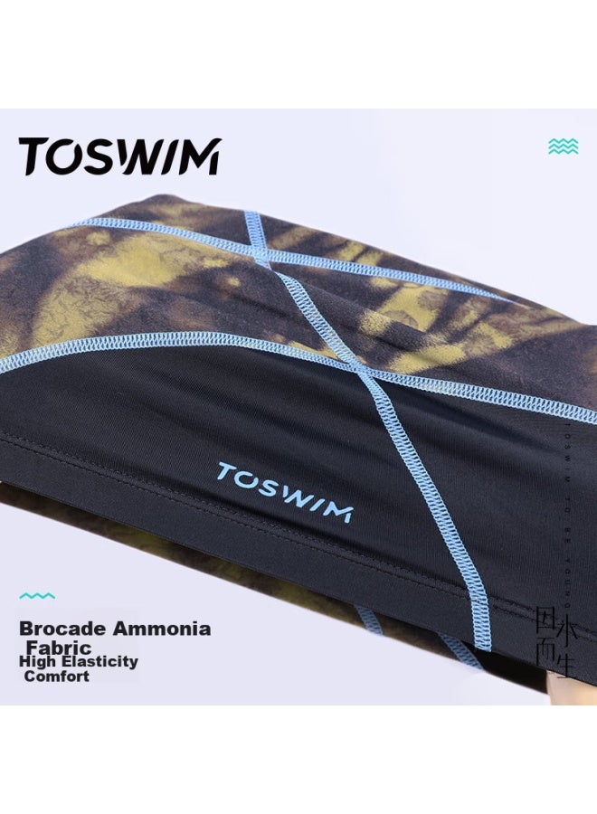 Toswim Adult Printed Swim Cap C Fortable Breathable Soft Non-slip Swimming Cap - Green Wonderland - Image 3
